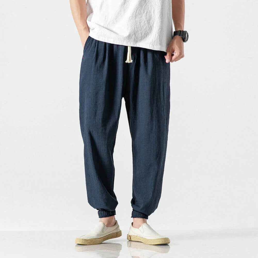 Pantaloni confort lino Japan